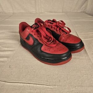 Nike Air Force XXV Youth Size 7 Red Black Sneakers 314192-661